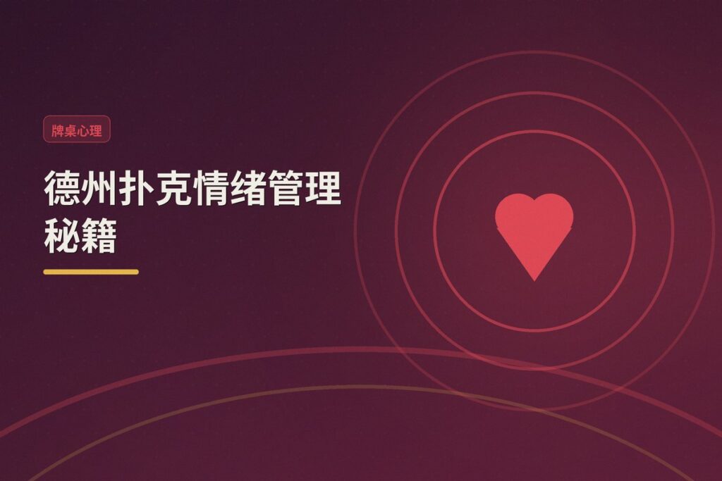 情绪管理Tilt control - 德州扑克情绪管理秘籍：Tilt控制六步法，告别上头亏损