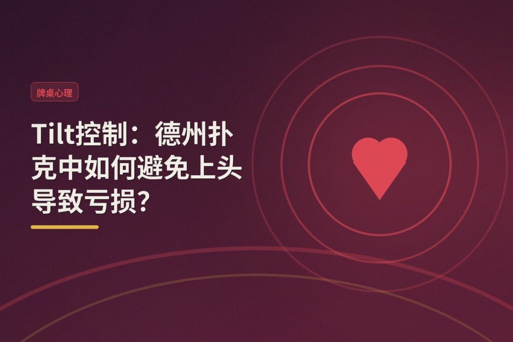 情绪管理Tilt control - 【情绪管理】Tilt控制:德州扑克中如何避免上头导致亏损?