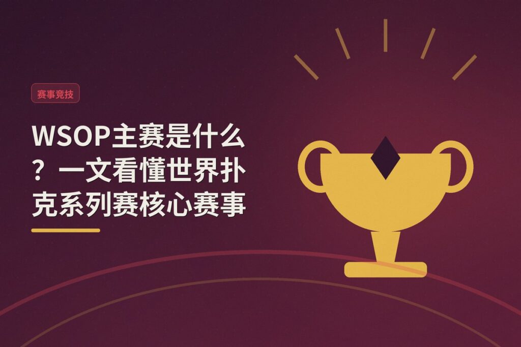 WSOP主赛是什么 - 【赛事科普】WSOP主赛是什么?一文看懂世界扑克系列赛核心赛事