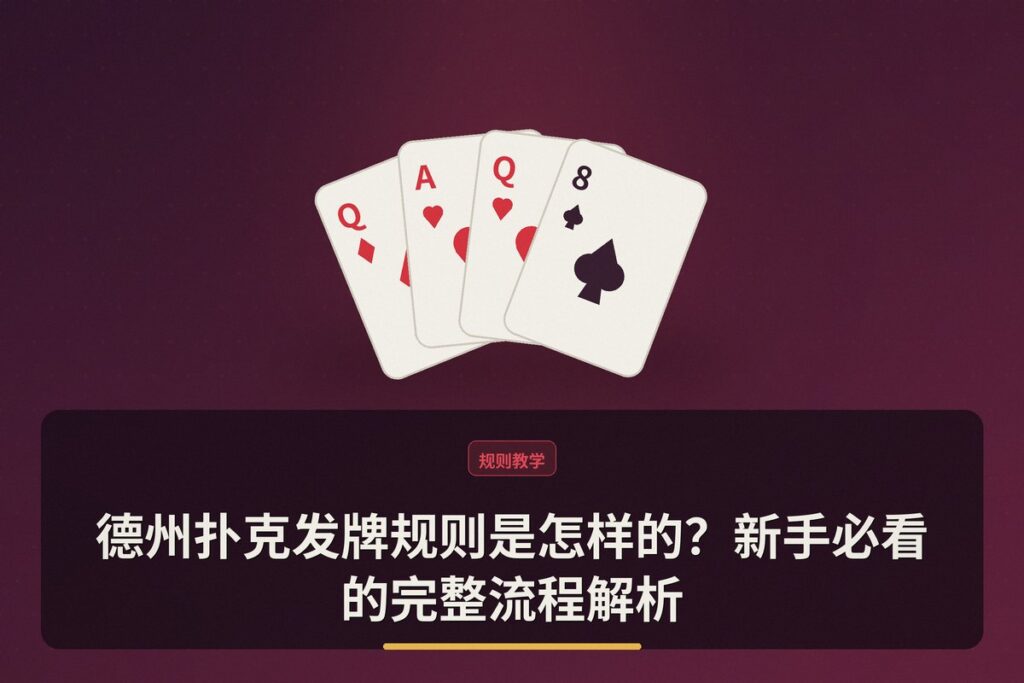 德州扑克发牌规则是怎样的 - 德州扑克发牌规则是怎样的？新手必看的完整流程解析